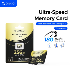 ORICO Micro SD Card TF Memory Card 512GBFull HD and 4K UHD C10 U3 V30 A2 microSDXC Up to180 MB/s for GoPRO DJI Drone