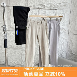 Quality Long Staple Cotton Elastic Breathable Mens Casual Pants Spring Summer Straight Leg Versatile Fashionable Lightweight Business