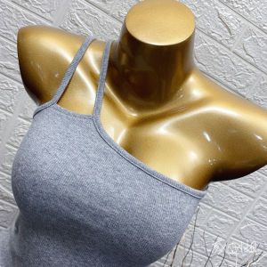 Áo Ba Lỗ Bó Sát Gợi Cảm Không Đều Dây Đeo Ngực Cho Nữ Mùa Hè 2021 Màu Trơn Ngắn Dáng Ôm Phong Cách Công Sở Đơn Giản