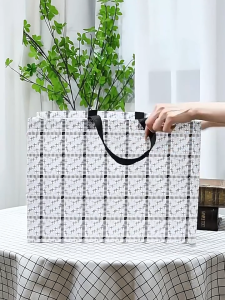 06A# Upscale Thickened Non-woven Fabric Laminated Waterproof Tote Bag Handbag ECO Shopping Bag Gift Bag All Occasions Scratchproof L:42cm x W:10cm x H:32cm
