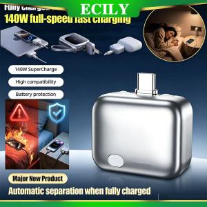 ECILY Auto Disconnect Charging Adapter Type-C 140W Smart Auto Physical-Disconnect Battery Guard Anti-Overcharge Protection for Safe Overnight Charging