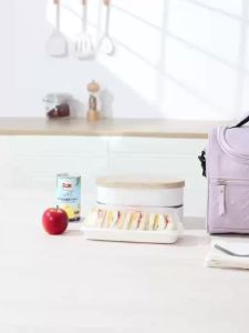 Compact Shoulder Cooler Bag Curved Flap Insulated Bento Organizer RH2436