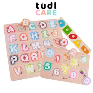 Classic World Alphabet Number and Shapes Puzzle for Toddlers