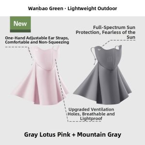 WANBAOLV | UV Protection Cool Ice Silk Face Mask and Hat Integrated Design for Women