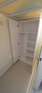 Loft bed customize with cabinet and mattress singapore for helper room/store room/bomb shelter/unity