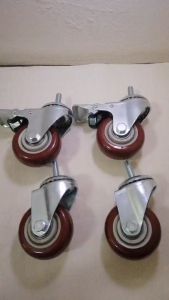 ล้อ ล้อราวตากผ้า ล้อ 3 นิ้ว แข็งแรงหนาปึ้ก! 1 ล้อ รับได้ 100 kg. มีให้เลือกแกน 10mm. และ 12mm.ล้อล็อคได้ มีข้อต่อล้อจำหน่ายด้วย ล้อราวตากผ้า ล้อรถเข็น ล้อยูริเทน ล้ออเนกประสงค์ แข็งแรงทนทาน