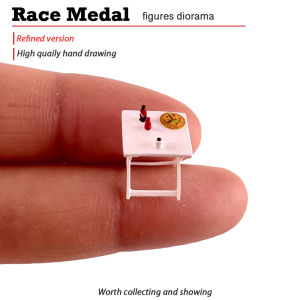 Miniature Food Model Street Burger Pub Restaurant 1/64 Mini Sculpture Micro Model RACE MEDAL Brand Static Collectible