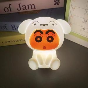 Bandai | Crayon Shin-Chanss Patting Small Night Lamp Bedroom Charging Night light Soft Light Eye -Protecting Color-changing Night Light