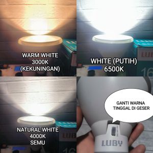 LUBY LAMPU LED PAR38 LBPAR-38CCT 16W 16 WATT SNI E27 BERGARANSI BOHLAM SOROT SPOT CAHAYA 3 WARNA BAGUS KUALITAS TERBAIK
