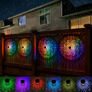 Solar Powered Lanterns Hollow Mandala Small Wall Lamp Garden Decorative Lights Festive Gift