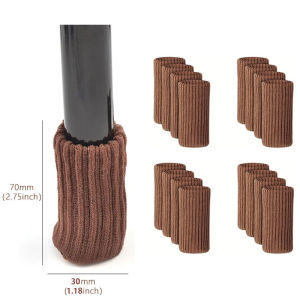24PCS Multi-Color Knitted Silicone Chair Leg Socks with Anti-Slip Design for Floor Protection Prevent Scratches and Reduce Noise