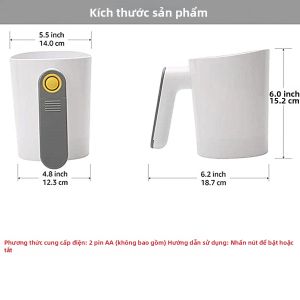 Máy Sàng Bột Điện Cầm Tay Bằng Thép Không Gỉ Lưới Mịn Hình Dạng Cốc Tự Động Dùng Cho Làm Bánh - Cần 2 Pin AA (Không Bao Gồm)