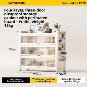 SAMEDREAM | Simple Dustproof Steel Bookshelf with Doors