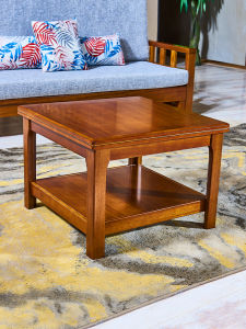 Modern Chinese Style Solid Wood Coffee Table Simple Square Small Table Sofa Side Table Living Room Home Use Walnut Wood