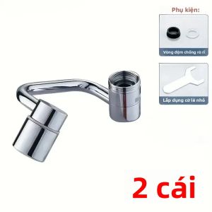Thép Không Gỉ 1080 °   Phụ Kiện Vòi Bếp Xoay Đa Năng Chống Nước Hai Chế Độ Dùng Được Cho Bồn Rửa Nhà Tắm Kèm Bộ Chuyển Đổi