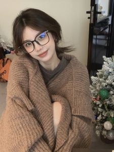 Buwan Studio Thickened Long Knitted Open Cardigan Womens Loose Coat High Collar Street Style Pure Color Winter Outerwear