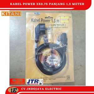 Kabel Power 3x075 Kitani15 Meter Kabel Power Laptop Cpu Komputer