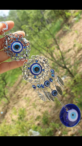 Da Turkish Blue Glass Evil Eye Amulet Wall Hanging Home