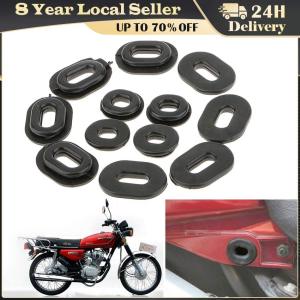 6/12pcs Black Rubber Side Cover Grommets for GG125 Suzuki Motorcycle Motorbike
