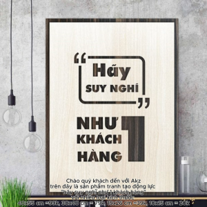 Tranh gỗ 3D cắt lớp – Hãy suy nghĩ như một khách hànglà kim chỉ nam dành cho bất kỳ ai đang làm trong lĩnh vực kinh doanh dịch vụ hay marketing. Bởi chỉ khi đặt mình vào vị trí khách hàng bạn mới thật sự hiểu họ cần gì muốn gì và mong đợi điều gì