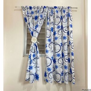 Spiral Blue Blue Elegant Curtain Matchy Curtain Window Door Curtain