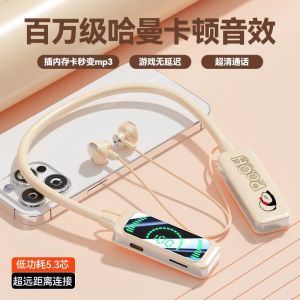 New Wireless Bluetooth Neckband Style Sports Earphones for Ladies Long Battery Life Noise Reduction Heavy Bass Stereo Sound