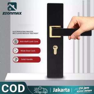 Kunci Pintu Set Alumunium Komplit Lockset Gagang Pintu Kantor Rumah Door lock