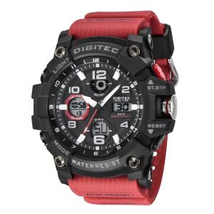 Jam tangan Digitec 2125 Tali Rubber Dual time original pria
