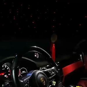 Retractable Car Charger 120W 4 in 1 Mobile Car Fast Charger IOS dan Type-c with Colored LED Ambient Light