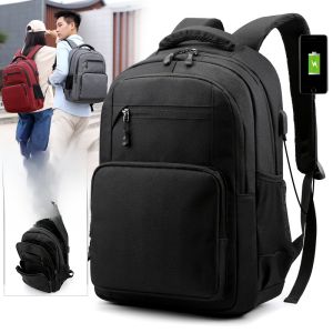 กระเป๋าเป้สะพายหลังผ้า Oxford ความจุขนาดใหญ่ 3 ชั้น กันน้ำ กระเป๋าใส่คอมพิวเตอร์ กระเป๋าเดินทางสำหรับผู้ชาย กระเป๋าสะพายไหล่สองข้าง