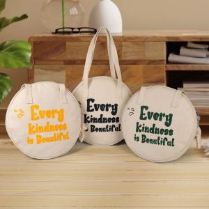 Round Totebag Canvas Aesthetic