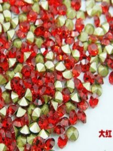 Domestic Production Pointed Bottom Rhinestones Light Red Water Diamonds Nail Decoration Loose Beads Shoe Decorations