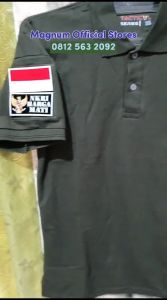 Kaos Lencana Kewenangan Kamuflase dan Warna S - 5XL Polo Tactical PDL Lengan Pendek Bonus Free 3 Emblem Patch Prepet Perekat Velkro Army