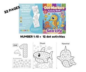 EducratePH Dot Marker Activity Book for Kids – 24 (Animals / Sea Life)