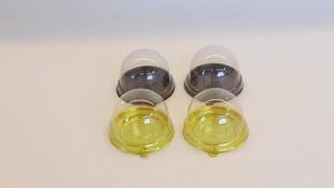 50pcs Mini Transparent Cupcake Boxes Container Clear Plastic Cake Muffin Pod Dome Pastry Baking Packaging Boxes Wedding Party