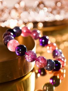 สร้อยข้อมือคริสตัลสีม่วงธรรมชาติ PLSTONE ขนาด 7A+ สำหรับผู้หญิง เครื่องประดับแฟชั่นใหม่ เครื่องประดับโซ่ข้อมือ