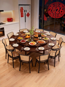 ZHUSHANXIA | Extendable Rotatable Mobile Dining Table