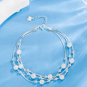 Lắc tay thời trang ba vòng bạc S925 thanh lịch phong cách hàn sang trọng LT212 - Phụ Kiện Thời Trang Việt