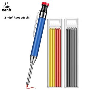 Bút Chì Kỹ Thuật Solid Carpenter 0.9mm Độ Cứng Chì 2B Thân Kim Loại Dụng Cụ Đánh Dấu Lỗ Sâu Dụng Cụ Đánh Dấu Gỗ & Kim Loại Kèm Chì Thay Thế