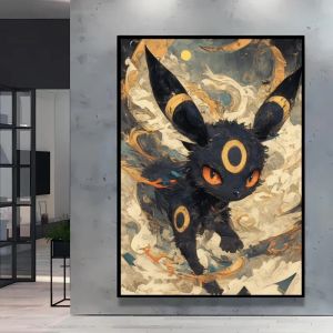 KAYOU | Pokemon Cartoon Poster Retro Pikachu Bulbasaur Mewtwo Anime Figures Canvas Painting Wall Decoration Poster Kids Decorate
