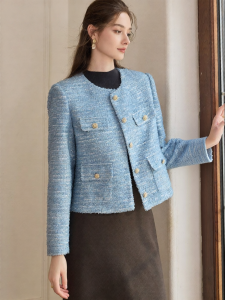 Roey s house | French Style Tweed Slim Fit Blazer
