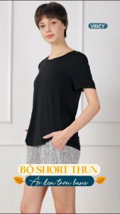 [Mua 3 giảm 20% mua 2 giảm 15%]Bộ Đồ Short Thun Nữ Vincy BST120W31
