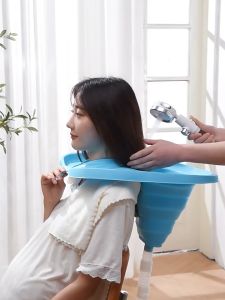 Sincecu Adjustable Hair Washing Basin Portable Foldable Shampoo Bowl with Adjustable Neck Strap Single Pack