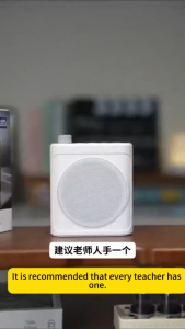 Compact Handheld Voice Amplifier with Built-in Speaker and Lapel Microphone for Professional Audio