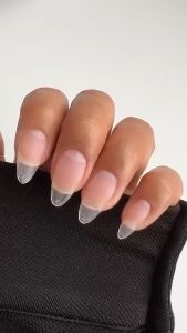 500pc kuku palsu akrilic transparan untuk Nail Art kuku palsu transparan