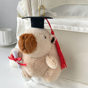 Graduation Cap Cap Cap Bala Anime Funny Toy Kawi Cute Doll Stuffed Toy Give Friends Gift Hedgehog Cap Capybara Plush Key Chain