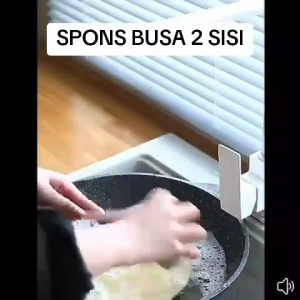 BB7 - Spons Busa Cuci Piring Anti Minyak Dua Sisi / Magic Sponge Busa Dapur 2 Sisi / Spons Cuci Piring