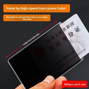 Privacy Protection Card Holder Simple Style Plastic Material for ID Card Student Card Bank Card Anti-Loss Anti-Magnetic