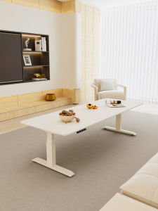 Rocker Tea Table Dining Table Two-In-One Mobile Hand Crank Modern Minimalist Style Home Living Room Rock Board Table