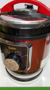 Nồi áp suất điện đa năng 6 lit chính hãng SatoBảng điều khiển cơvan xả an toàn lõi nồi chống dính